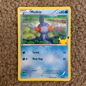 Pokémon 25th Anniversary Mudkip Card